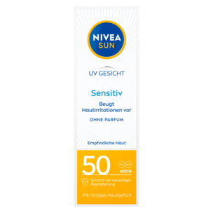 NIVEA Sun Sonnenschutz UV Gesicht Sensitiv LSF 50 50ml